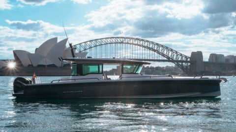 Axopar 37 Cross Cabin Boat Share Sydney Harbour Bridge and Opera House