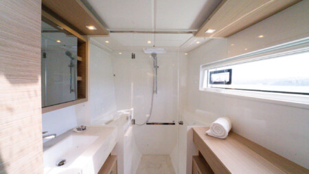 Lagoon 46 Bathroom - Boat Shares Pittwater Sydney